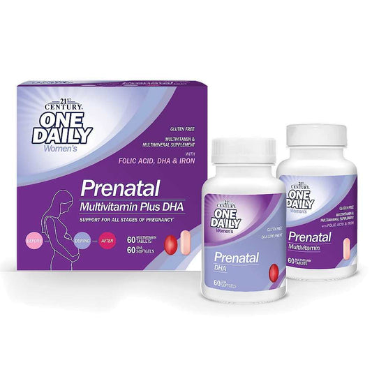 21st Century Prenatal Multivitamin Plus Dha 2 Bottles, 60 Tablets / 60 Softgels