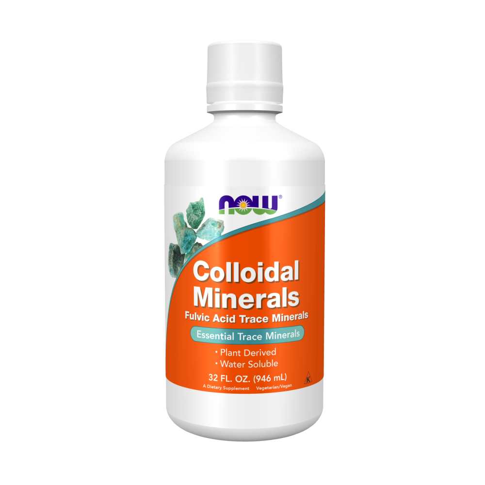 Now Foods Colloidal Minerals – Plant-Based Trace Mineral Liquid with Fulvic Acid – 946 M L (32 Oz)