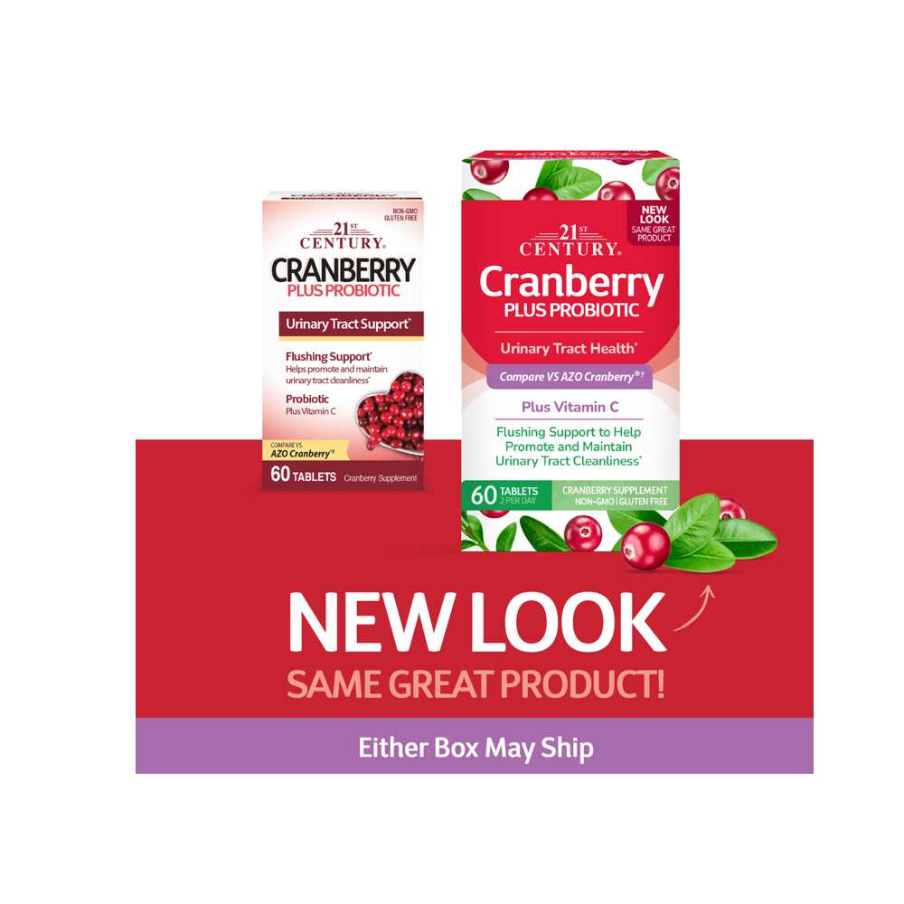 21st Century Cranberry Plus Probiotic 60 Tabs