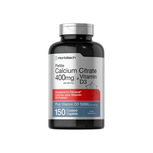 Horbäach Calcium Citrate with Vitamin D-3 | 150 Caplets