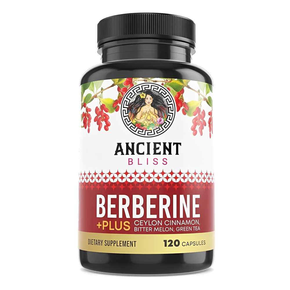 Ancient Bliss Berberine Plus – Ceylon Cinnamon, Bitter Melon & Green Tea – 120 Capsules