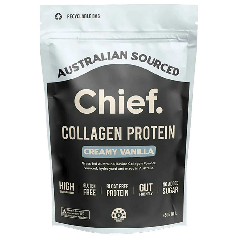 Chief Grass-Fed Collagen Protein Powder - Creamy Vanilla 450g