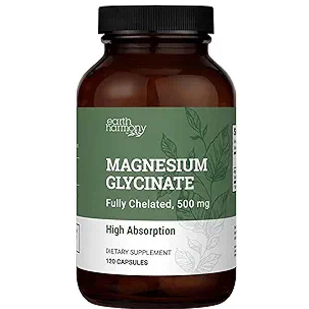 Earth Harmony Naturals Magnesium Glycinate 500mg 120 caps