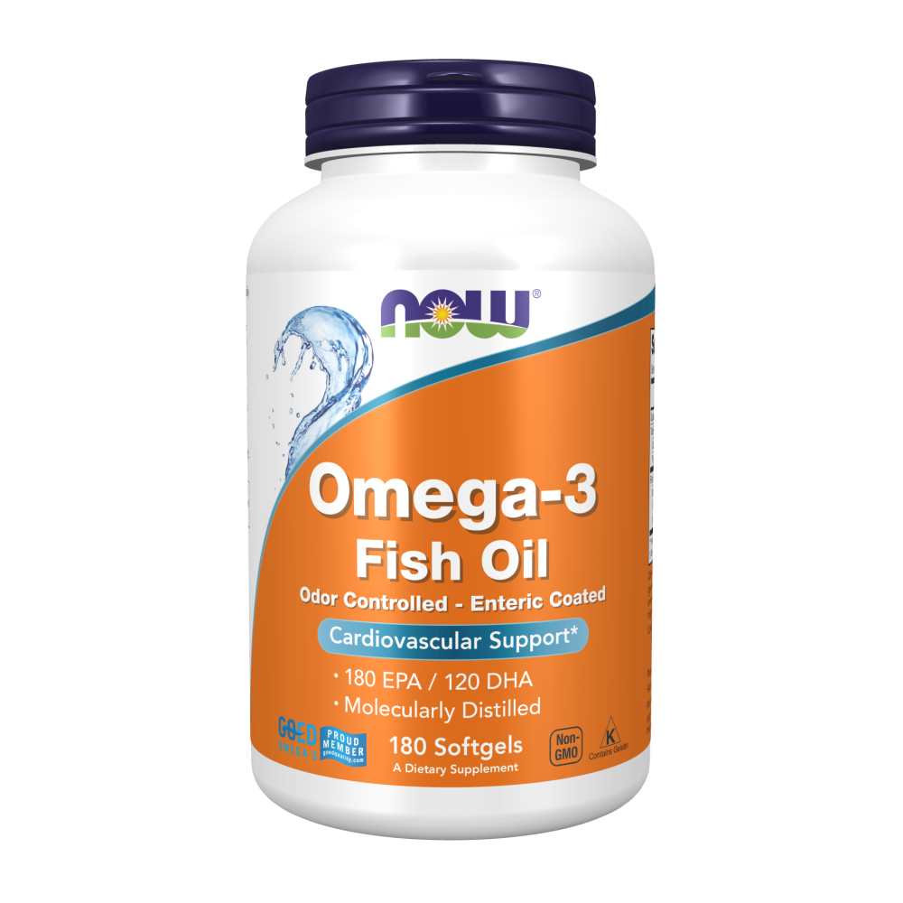 Now Foods Omega-3 Fish Oil 180 Epa / 120 Dha – Enteric Coated – 90 Softgels