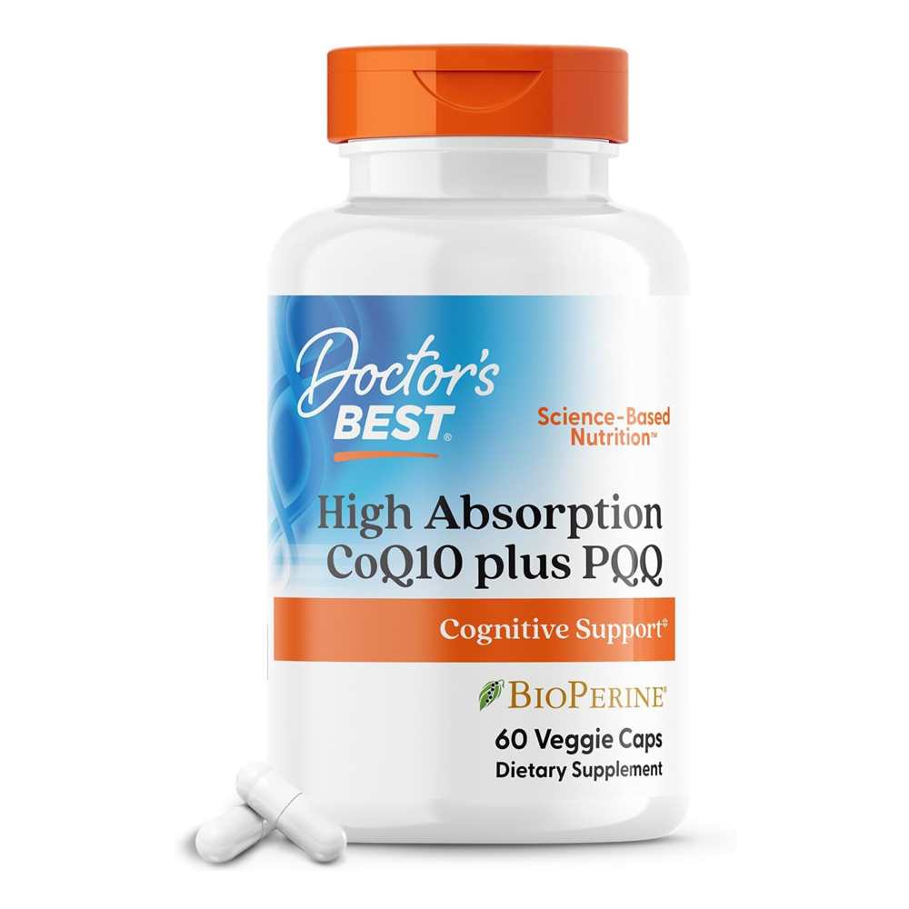 Doctor's Best Co Q10 100 Mg, Pqq 20 Mg, 60 Veggie Caps