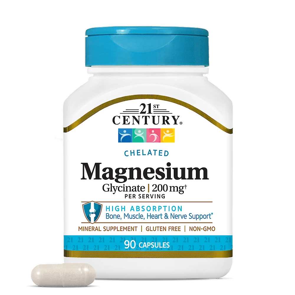 21st Century Magnesium Glycinate 200 Mg 90 Caps