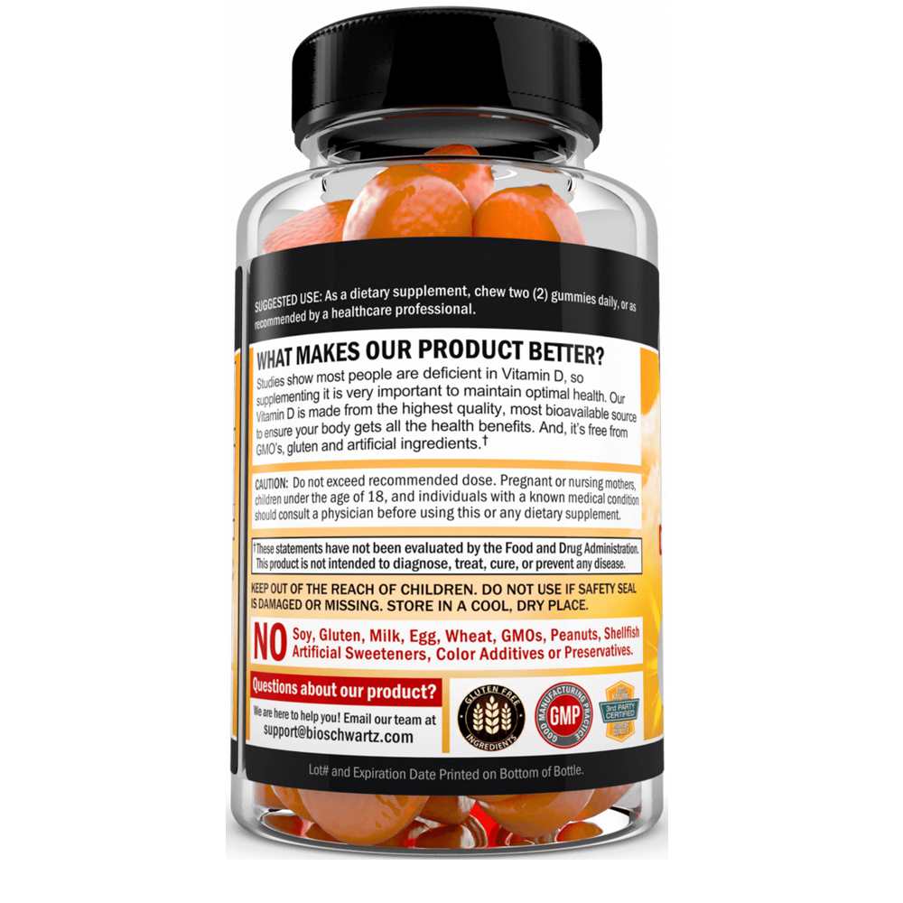 Bio Schwartz Vitamin D3 – 60 Gummies