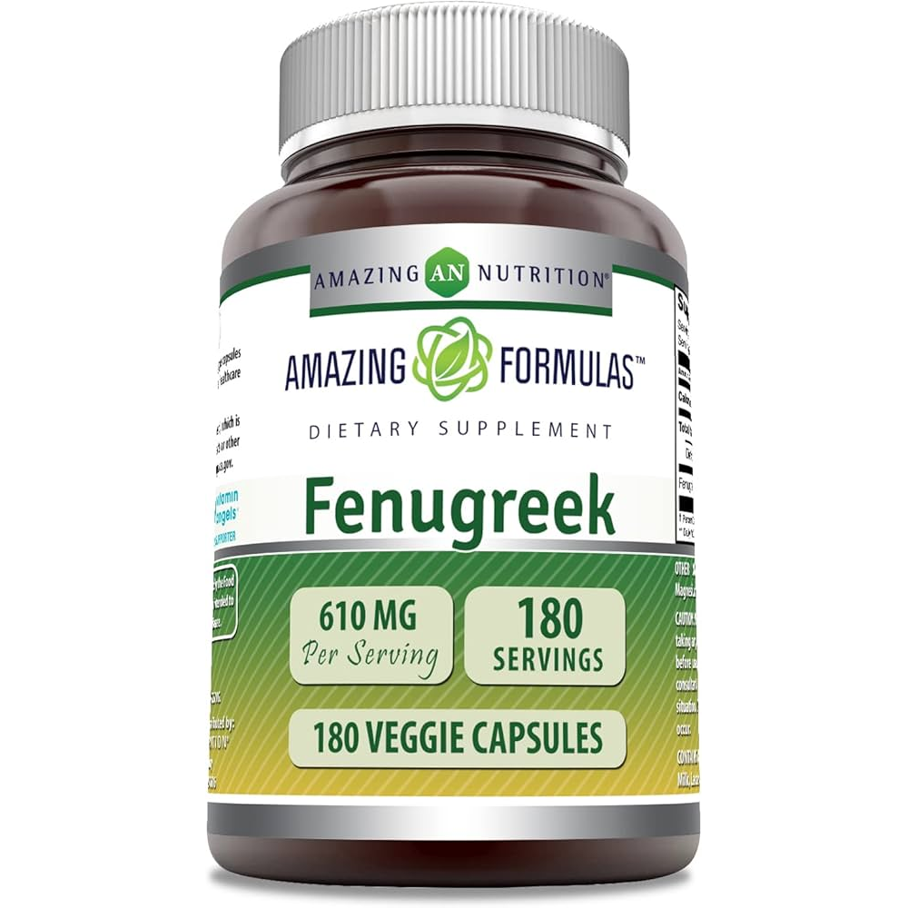 Amazing Formulas Fenugreek Seed 610MG - 180 Veggie Capsules