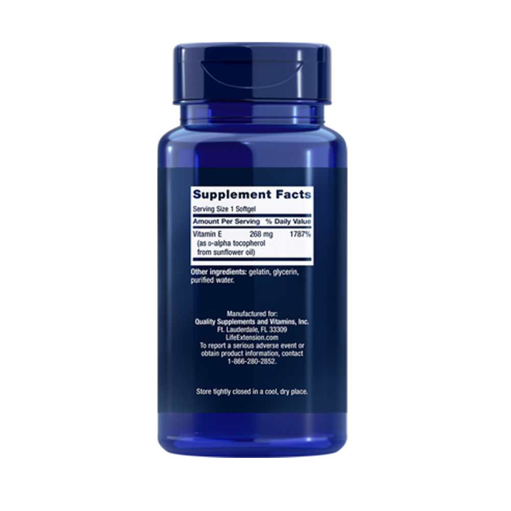 Life Extension Super Vitamin E 268 Mg (400 Iu), 90 Softgels