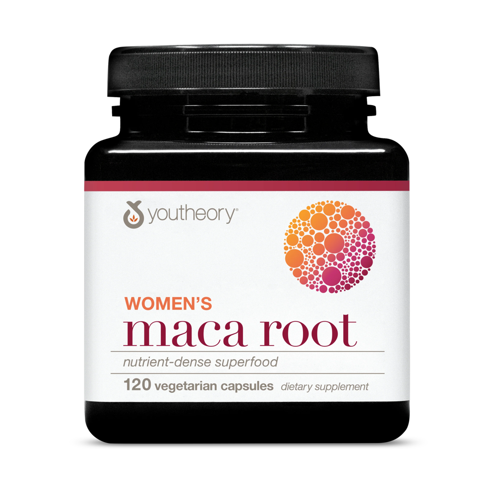 Youtheory Women's Maca Root - 120 Vegetarian Capsules | Nutrient-Dense Superfood