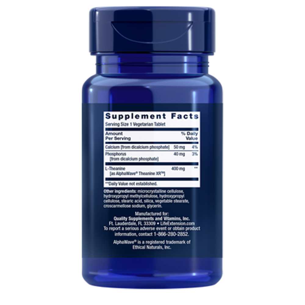 Life Extension Theanine Xr™ Stress Relief 30 Vegetarian Tablets
