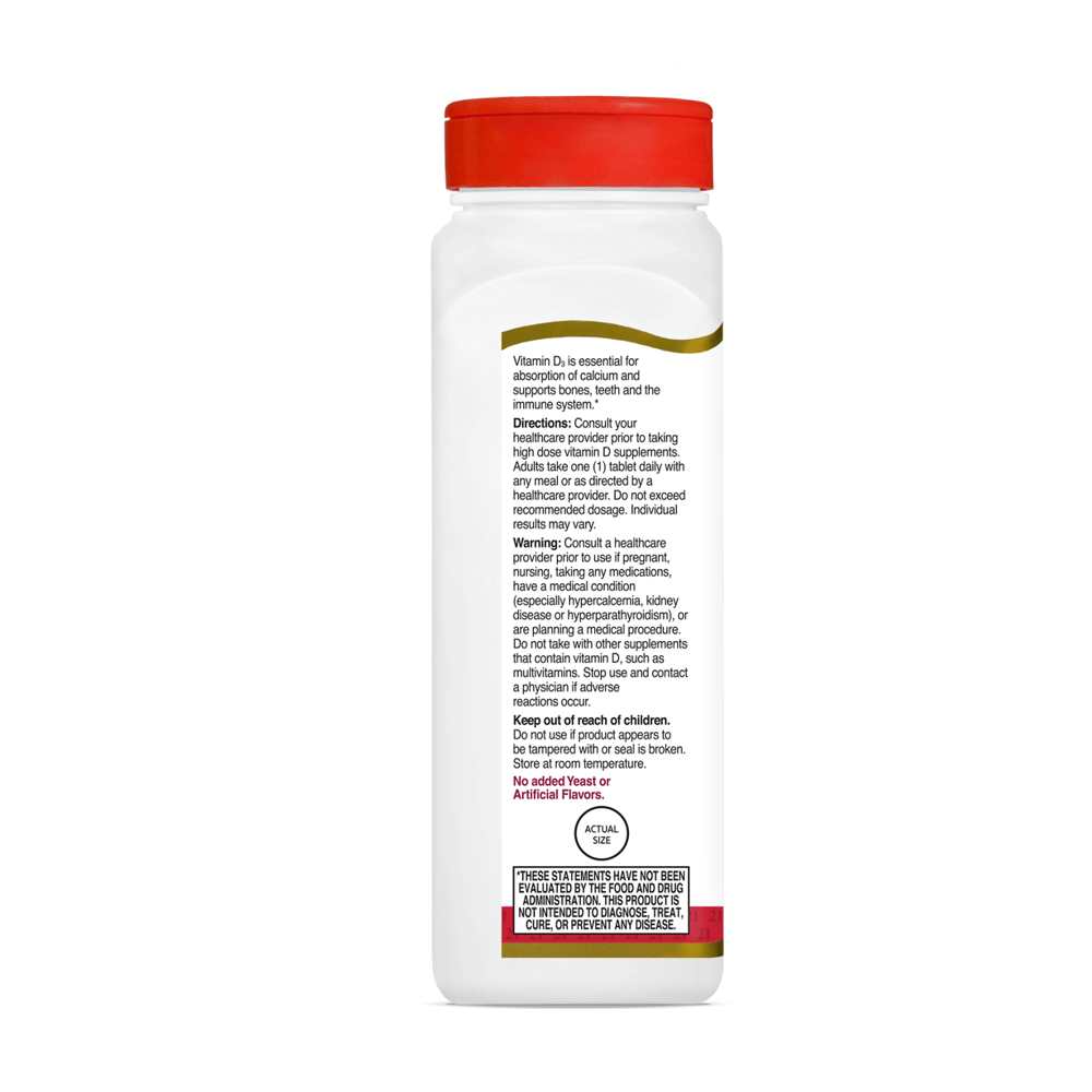 21st Century Vitamin D3 125 Mcg (5000 Iu) 360 Tabs