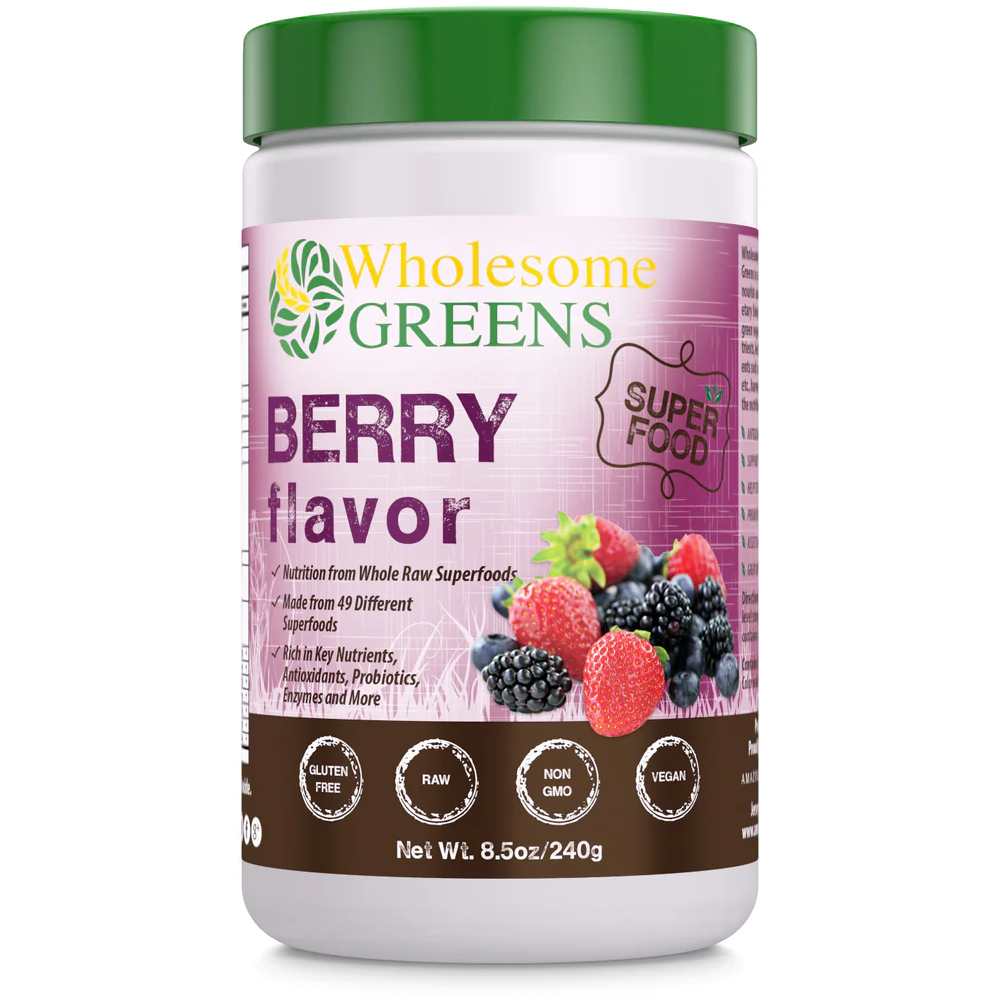 Wholesome Greens Super Food Berry Flavor 240g