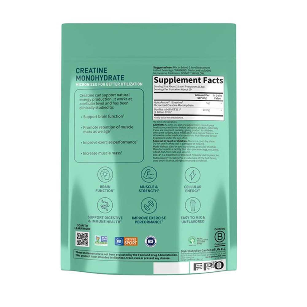 Garden of Life Sport Creatine Plus Probiotics Powder 348g