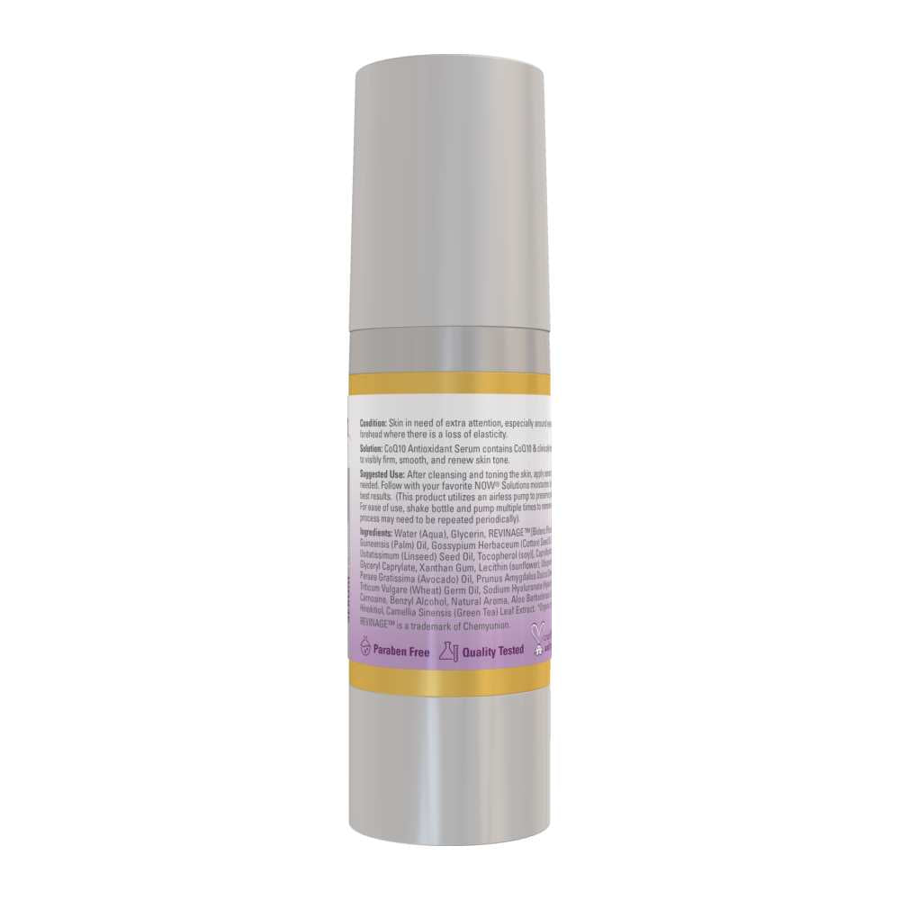 Now Foods Co Q10 Antioxidant Serum – Revitalizing Skin Renewal Formula – Anti-Aging Face Serum – 30 M L