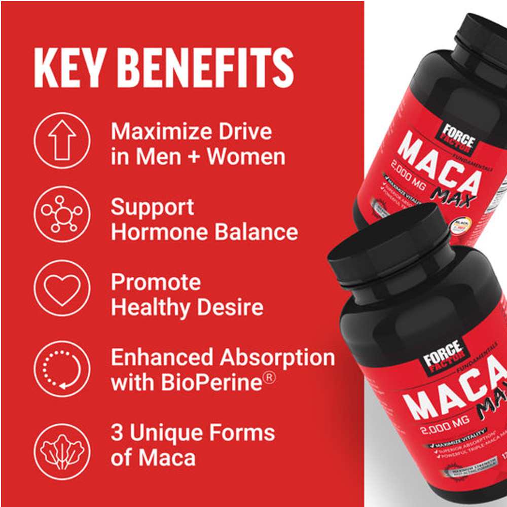 Force Factor Maca Max – 120 Capsules
