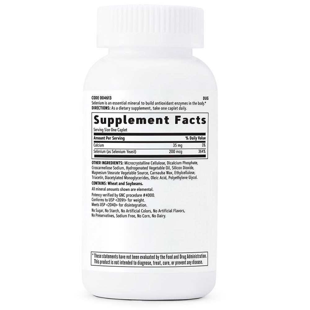 Gnc Vegetarian Selenium – 200 Caplets, 200-Day Supply