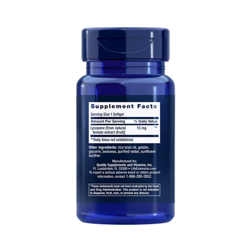 Life Extension Mega Lycopene 15 Mg, 90 Softgels