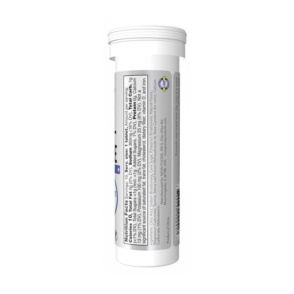 Now Sports Effer-Hydrate Effervescent Lemon Lime `10 Tablets