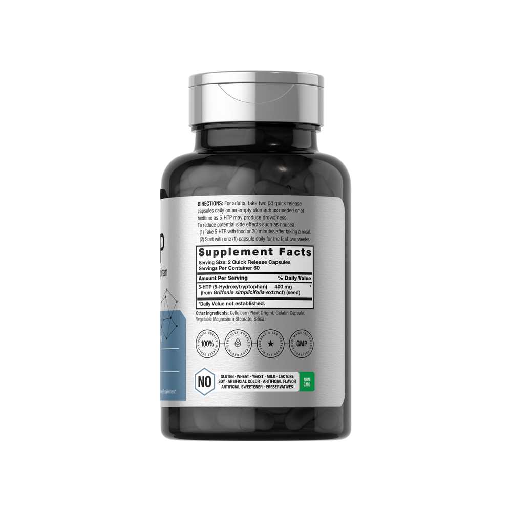 Horbäach 5-Htp 400mg per Serving | 120 Capsules