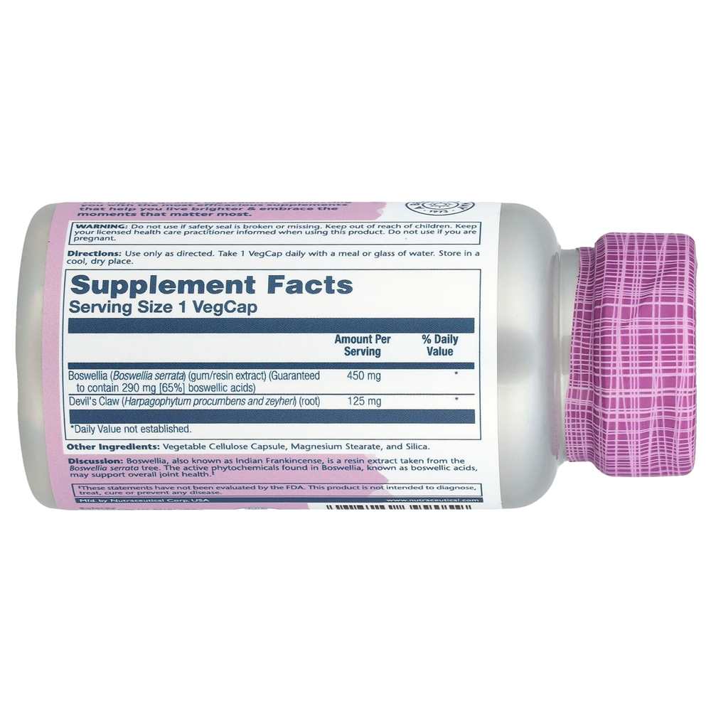Solaray Boswellia – Joint Support Supplement 450mg Boswellia Extract (65% Acids) 60 Veg Caps