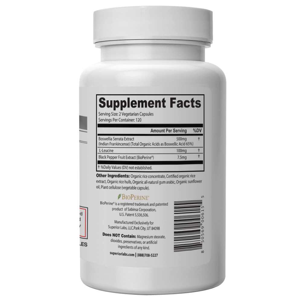 Superior Labs Boswellia Extract 240 Capsules – 65% Boswellic Acids for Joint Support