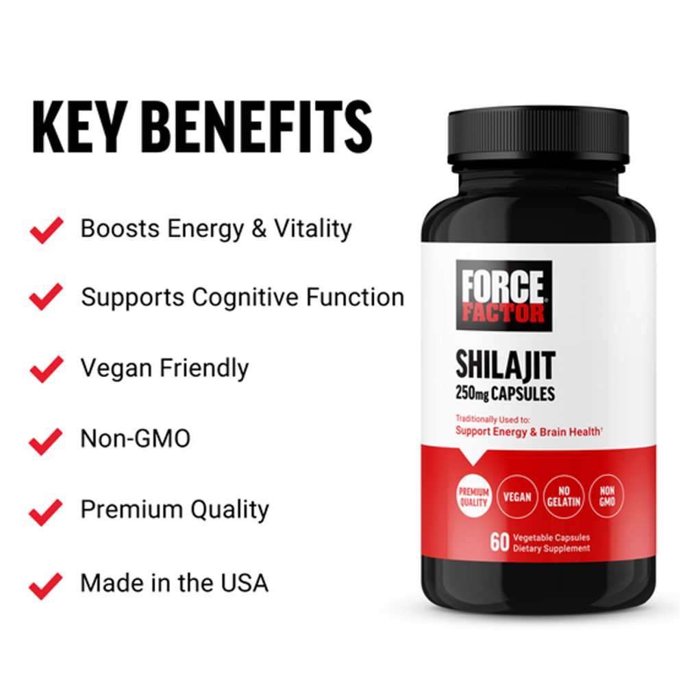 Force Factor Shilajit – 60 Capsules