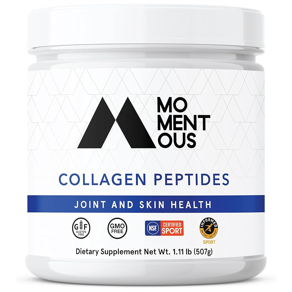 Momentous Collagen Peptides - Joint & Skin Health, 1.11lb (507g) - Gluten-Free, GMO-Free, NSF Certified