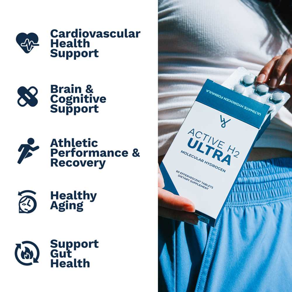 Active H2 Ultra by Water and Wellness – Molecular Hydrogen Tablets | 30 Count | Effervescent Antioxidant Support