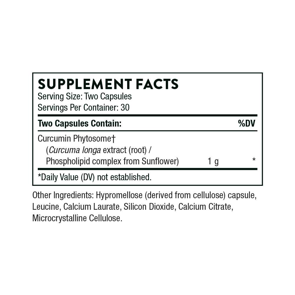 Thorne Curcumin Phytosome 1000 Mg – 60 Capsules