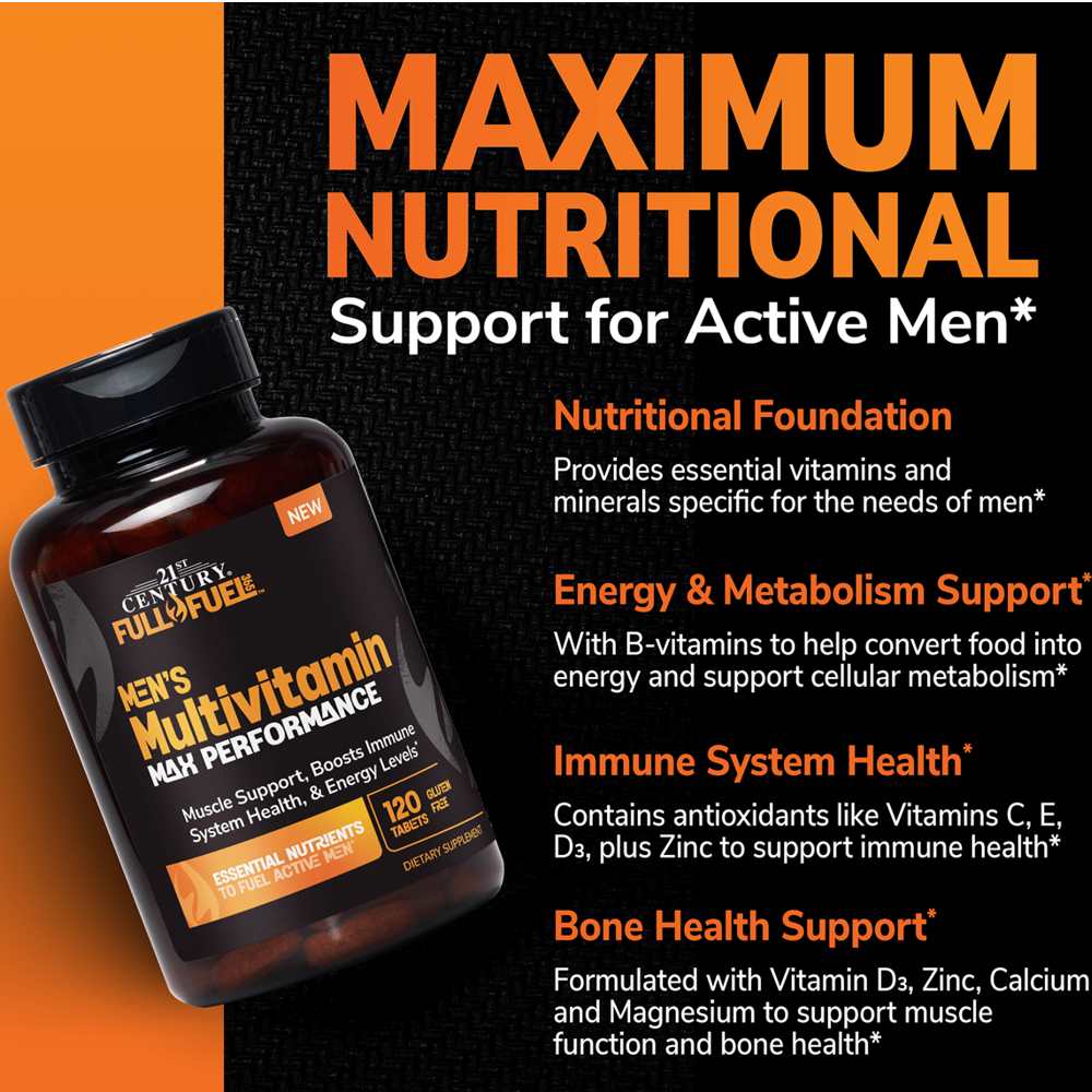 21st Century Full Fuel™ 365 Men's Multivitamin Max Performance 120 Tabs
