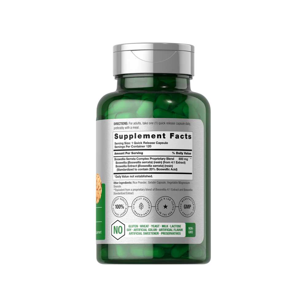 Horbäach Boswellia Serrata Extract 800mg | 120 Capsules