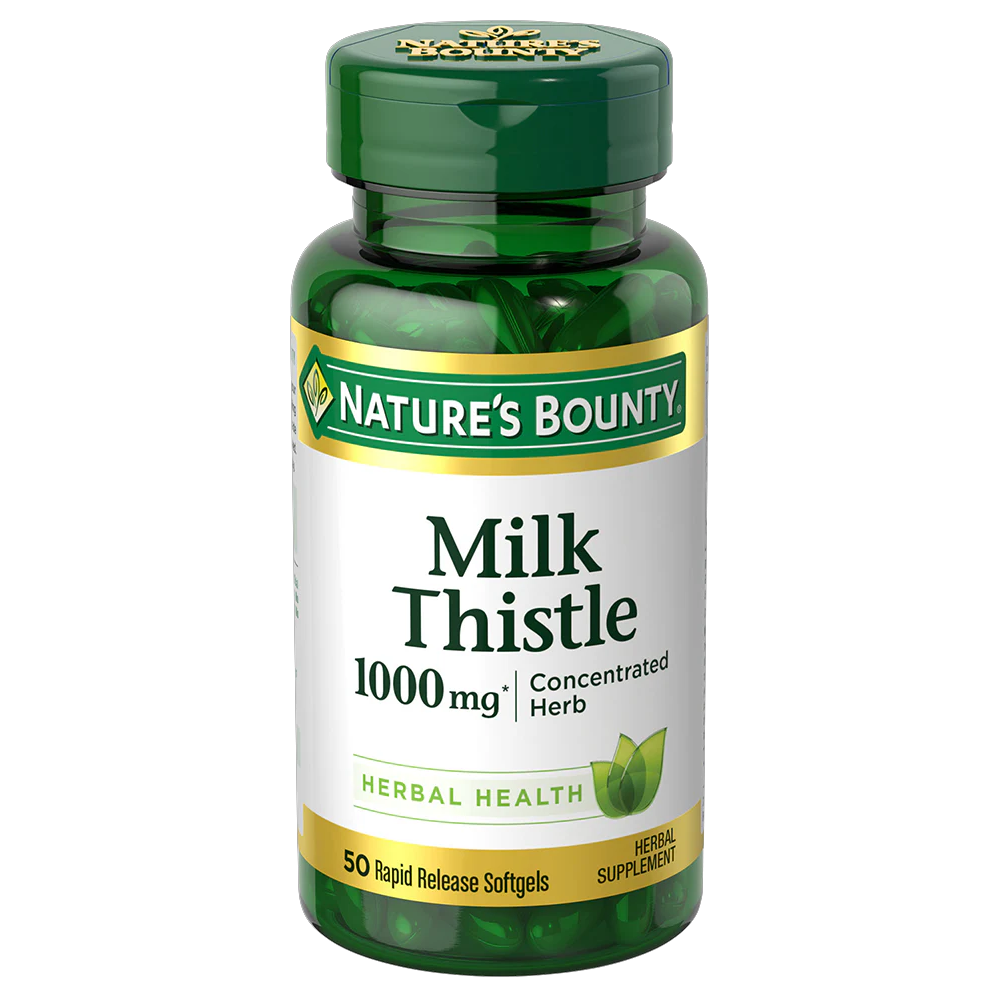 Nature’s Bounty Milk Thistle 1000mg - 50 Softgels | Liver Support Supplement