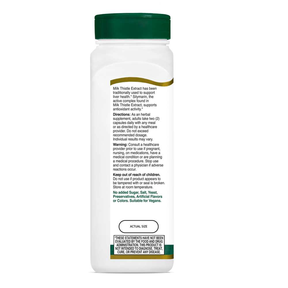 21st Century Milk Thistle Extract Standardized 200 Caps