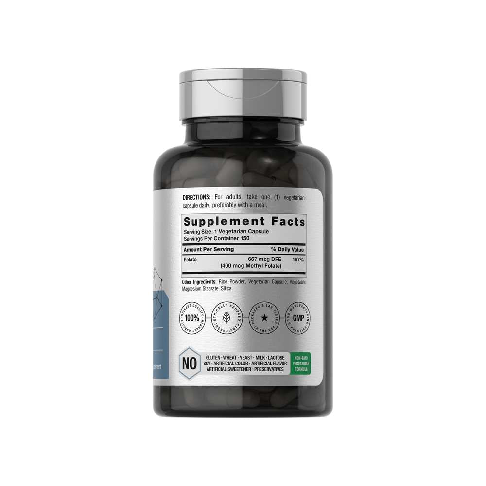 Horbäach Methyl Folate 400mcg | 150 Capsules