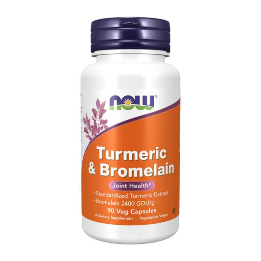 Now Foods Turmeric & Bromelain – Joint Health & Inflammation Support – 90 Veg Capsules