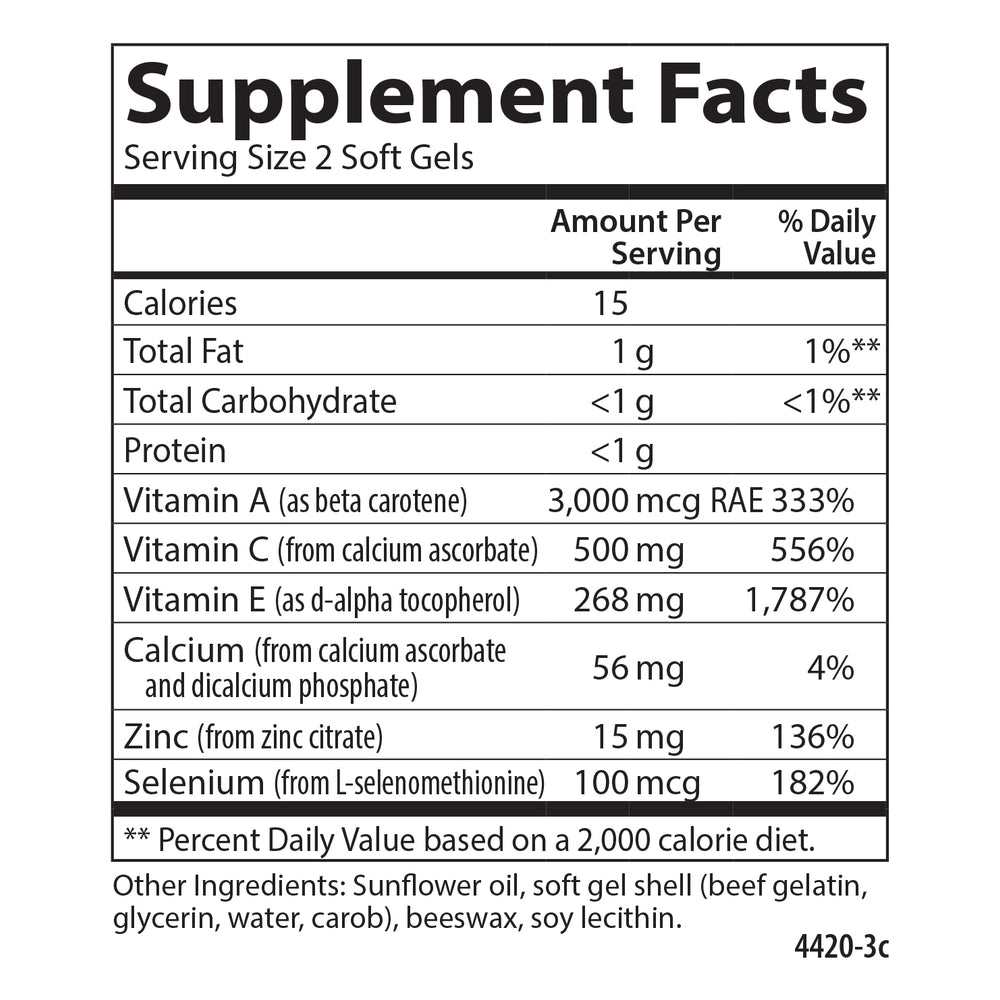 Carlson ACES+Zn – Antioxidant Formula with Vitamins 60 Softgels