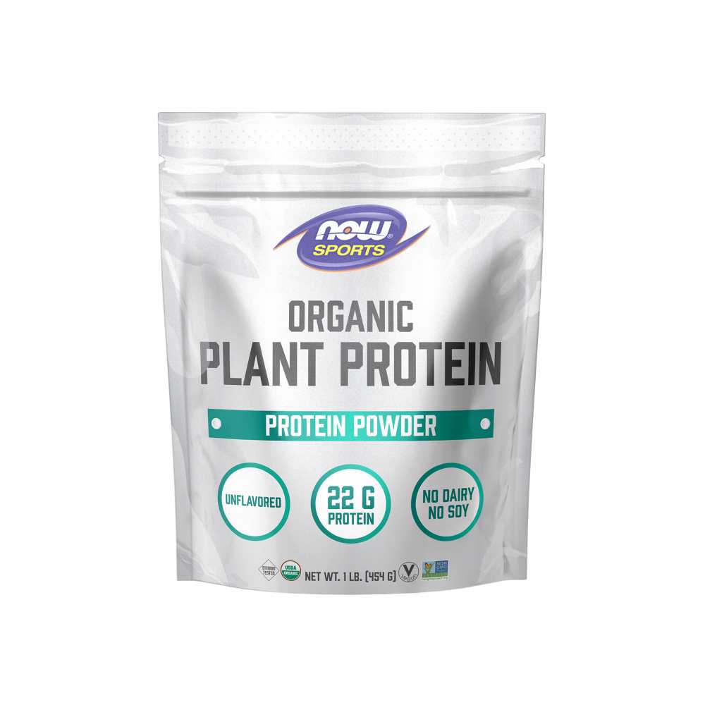 Now Sports Plant Protein – Organic Unflavored Powder – 454g
