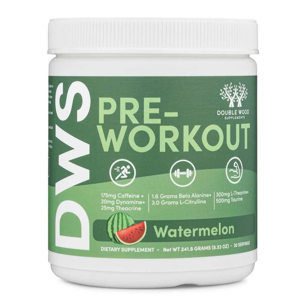 Double Wood Dws Pre-Workout – Energy, Focus & Pump Formula with Caffeine, Dynamine & Citrulline | Watermelon | 241.8g