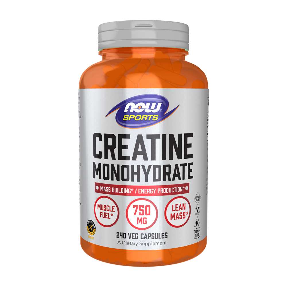 Now Sports Creatine Monohydrate 750 Mg – Pure Muscle Recovery Formula – Veg Capsules