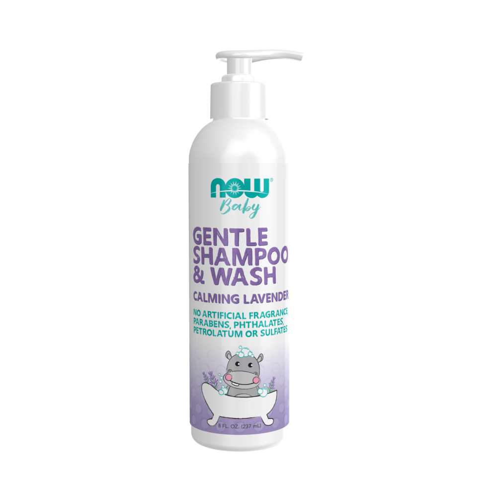 Now Foods Gentle Baby Shampoo & Wash – Calming Lavender – 8 Oz. (237 M L)