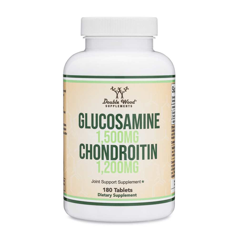 Double Wood Glucosamine & Chondroitin – 1500mg/1200mg Advanced Joint Formula | 180 Tablets