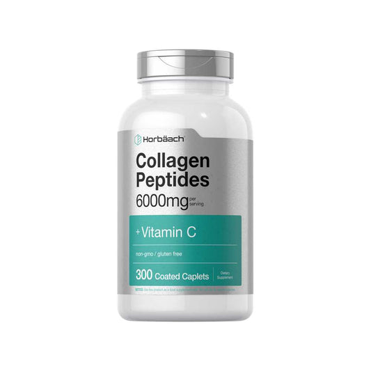 Horbäach Collagen with Vitamin C 6000mg per Serving | 300 Caplets