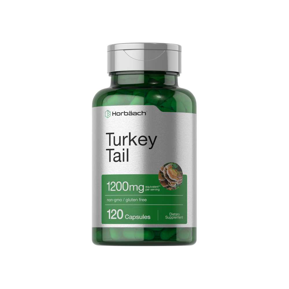 Horbäach Turkey Tail Mushroom 1200mg per Serving | 120 Capsules