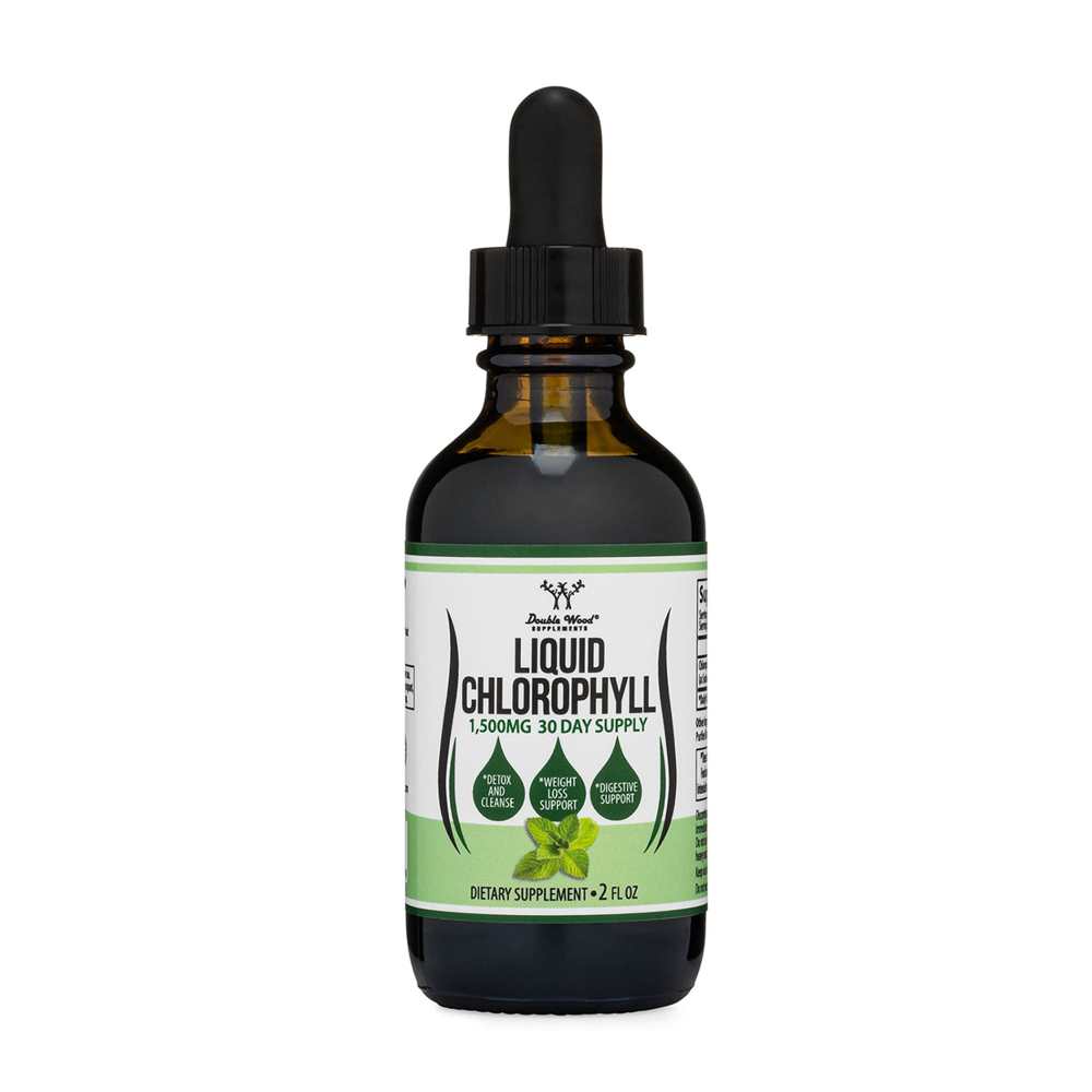 Double Wood Liquid Chlorophyll – 1500mg Natural Cleanse & Digestive Aid | 2 Fl Oz