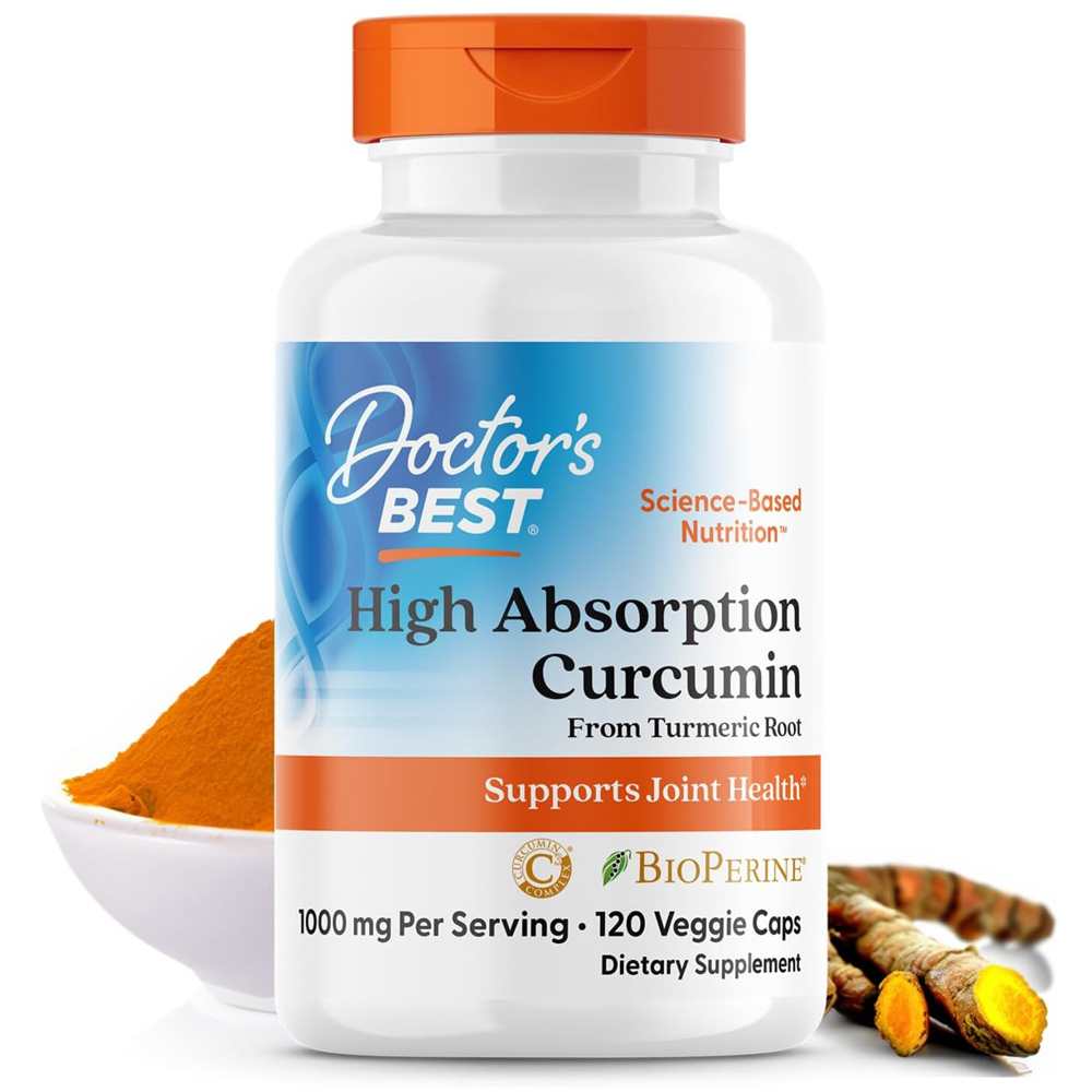 Doctor's Best High Absorption Curcumin, 1000 Mg per Serving, 120 Capsules