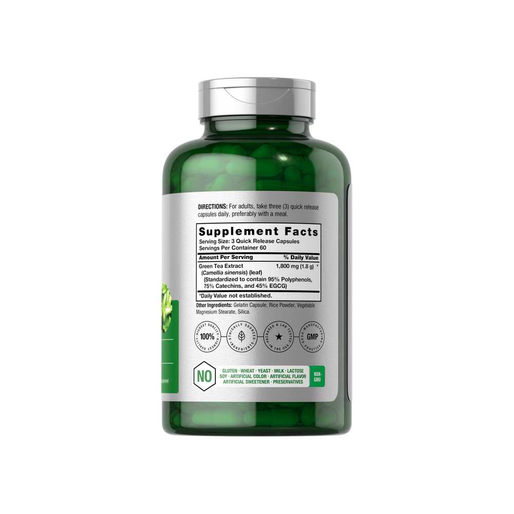 Horbäach Green Tea Extract 1800 Mg per Serving | 180 Capsules