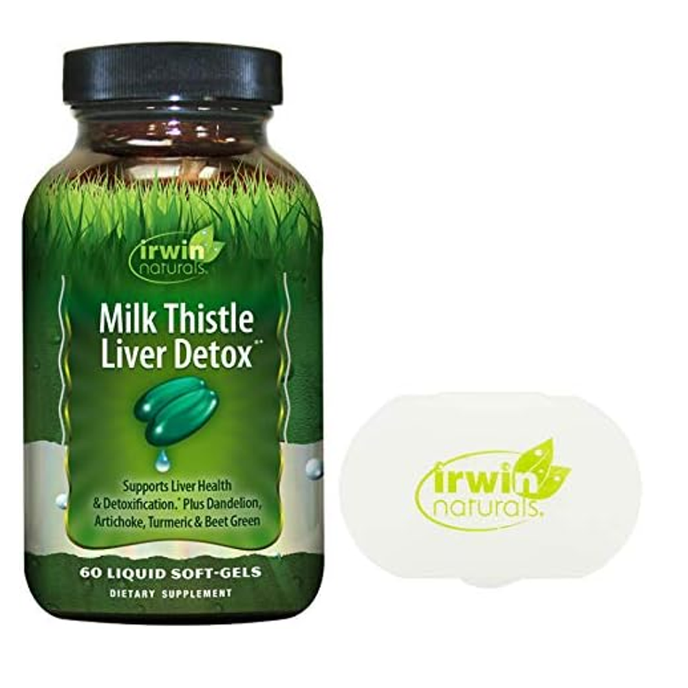 Milk Thistle Liver Detox by Irwin Naturals – 60 Softgels | Supports Liver Health & Detox | With Dandelion, Artichoke & Turmeric
