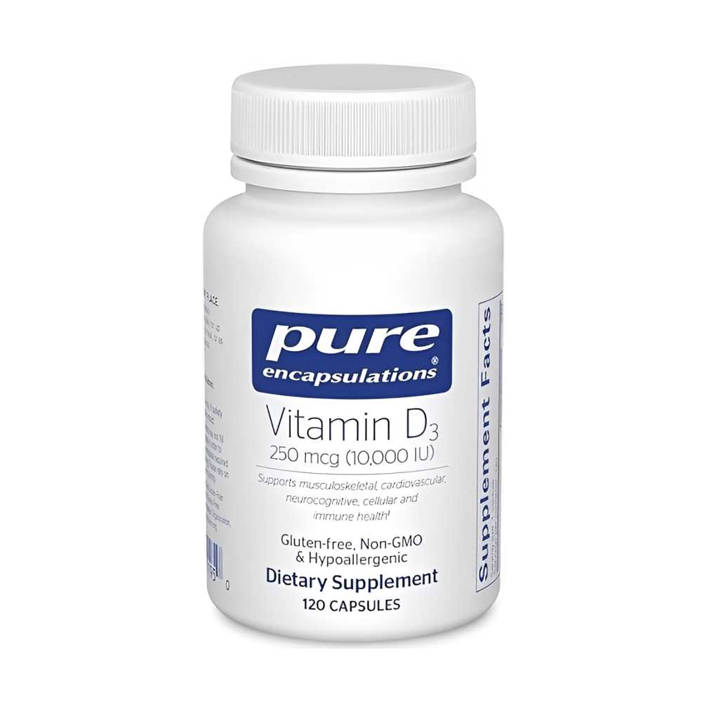 Pure Encapsulations Vitamin D3 10,000 Iu (250 Mcg) – Musculoskeletal, Cardiovascular & Immune Support – 120 Capsules
