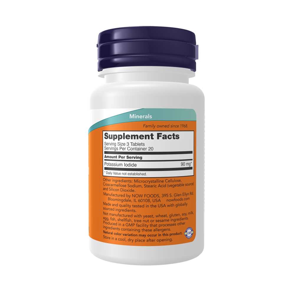 Now Foods Potassium Iodide 30 Mg – Emergency Iodine Support – 60 Tablets